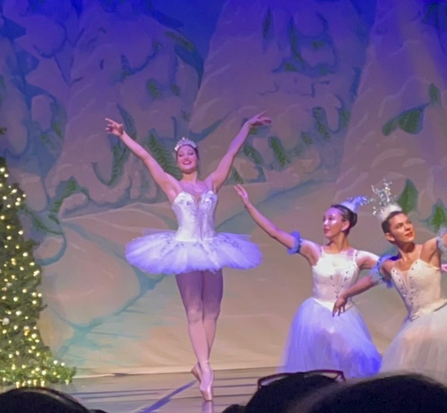 Faye Stearns ‘24 performed in Foxborough Classical Ballet’s production of The Nutcracker as the snow queen.