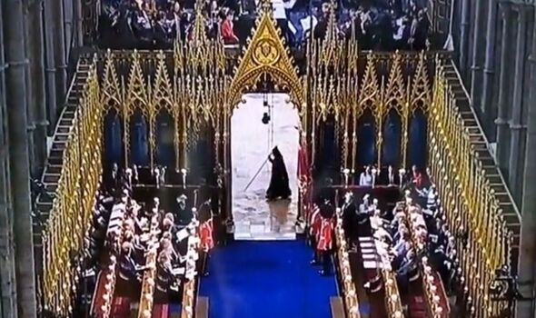 A figure, looking very similar to the Grim Reaper, at King Charles coronation this past week. 