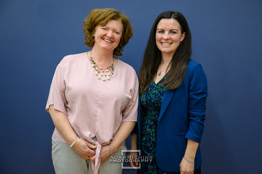 Dr. Abigail Favale and Head of School, Mrs. Katie Elrod at the LCI Talk. 