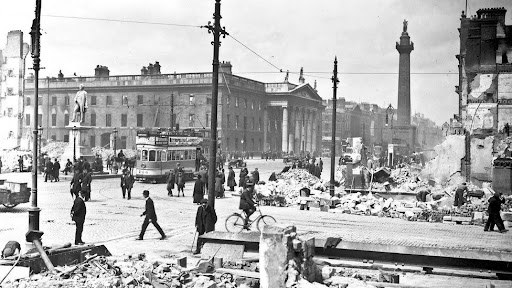 The Aftermath of the Easter Rising in Dublin, Ireland.