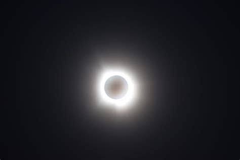 A view of an eclipse in totality.
