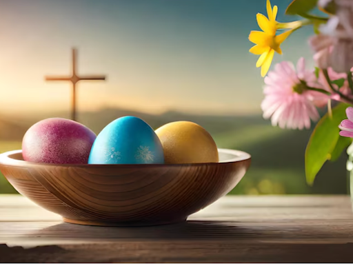  Eggs, Spring Flowers, and Christ’s Resurrection are all giving Easter