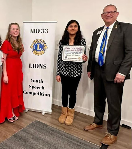 Sanya Nadeem ‘26 looking proud after winning the Lions Club speech competition! 
