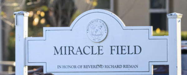 The Miracle Field sign