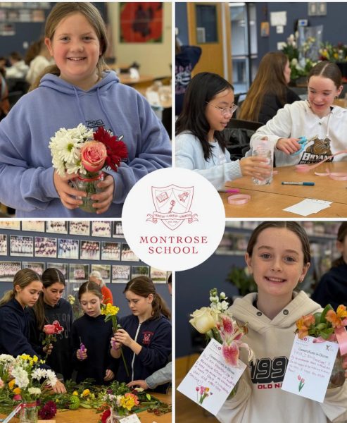 The 6th grade participating in their service project!