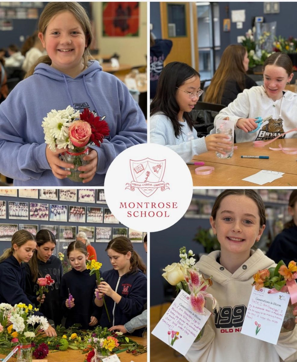 The 6th grade participating in their service project!