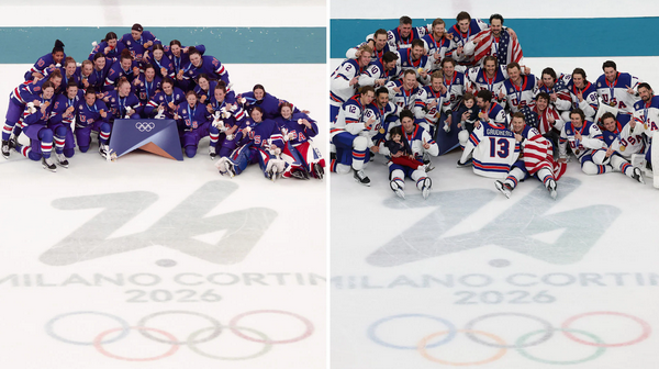 Both the Men and Women American Ice Hockey Teams Take Home a Gold Medal.