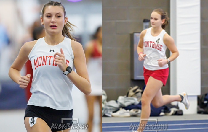 Track seniors Ava Menasha (left) and Elisabeth Kheir (right) were leaders the team could depend upon in every race, practice, and meet.