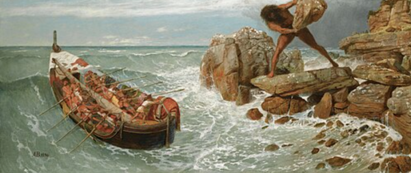 Odysseus and His Crew Escaping from Polyphemus
