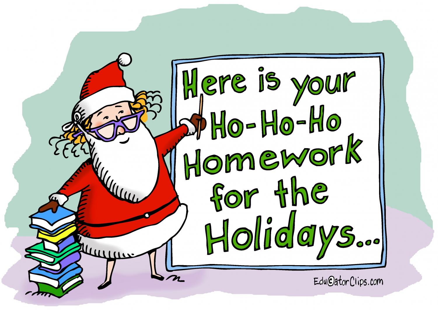 holiday homework decoration in copy