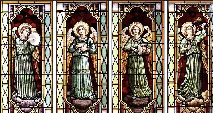 The windows of the Montrose chapel depict guardian angles much like the ones Anna 22 describes.  