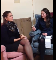 Monica Stack conducts a live interview with Miss Harper.